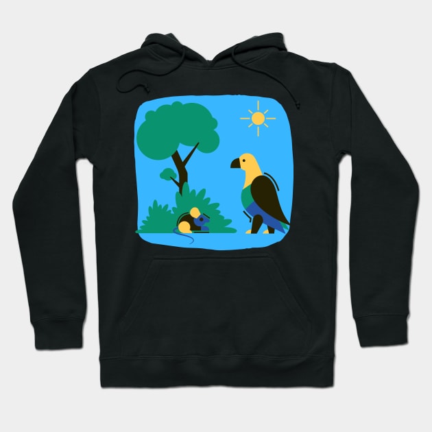 Wild Life Art Hoodie by Pearsville